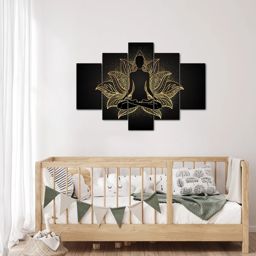 Tablou - Silueta într-o floare de lotus (150x105 cm)