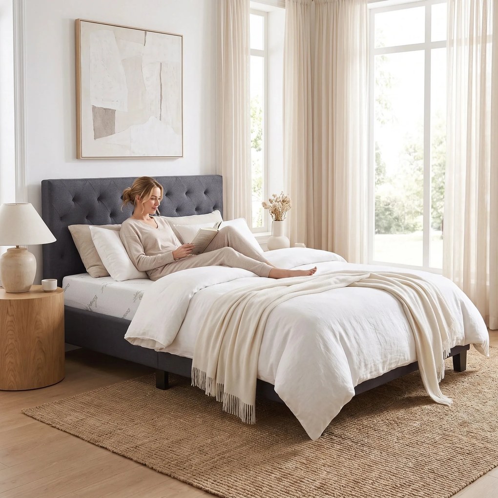 Saltea ortopedica memory foam cu husa bambus