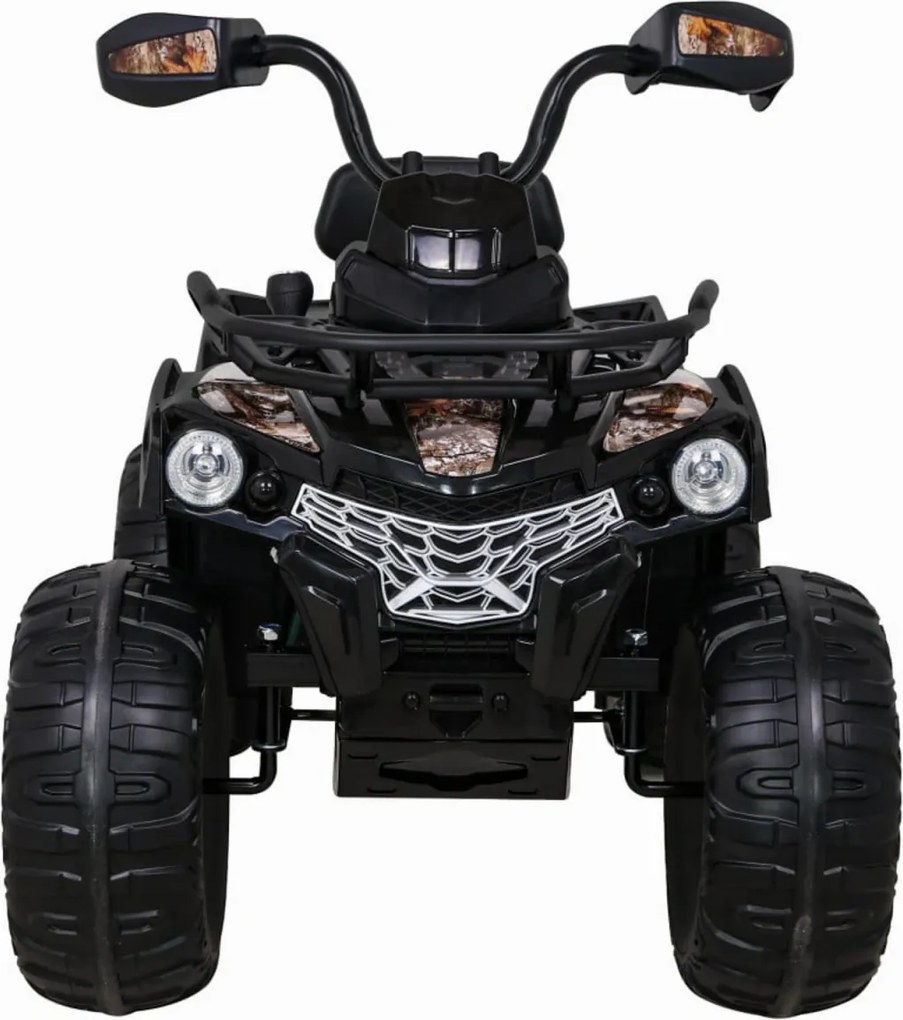 ATV Electric cu acumulator pentru copii NOVOKIDS™ Madness Quad PRO , Cu melodii si lumini, Lungime 100 cm, 3-8 ani , Max 30 kg , Roti EVA, 12V, Negru