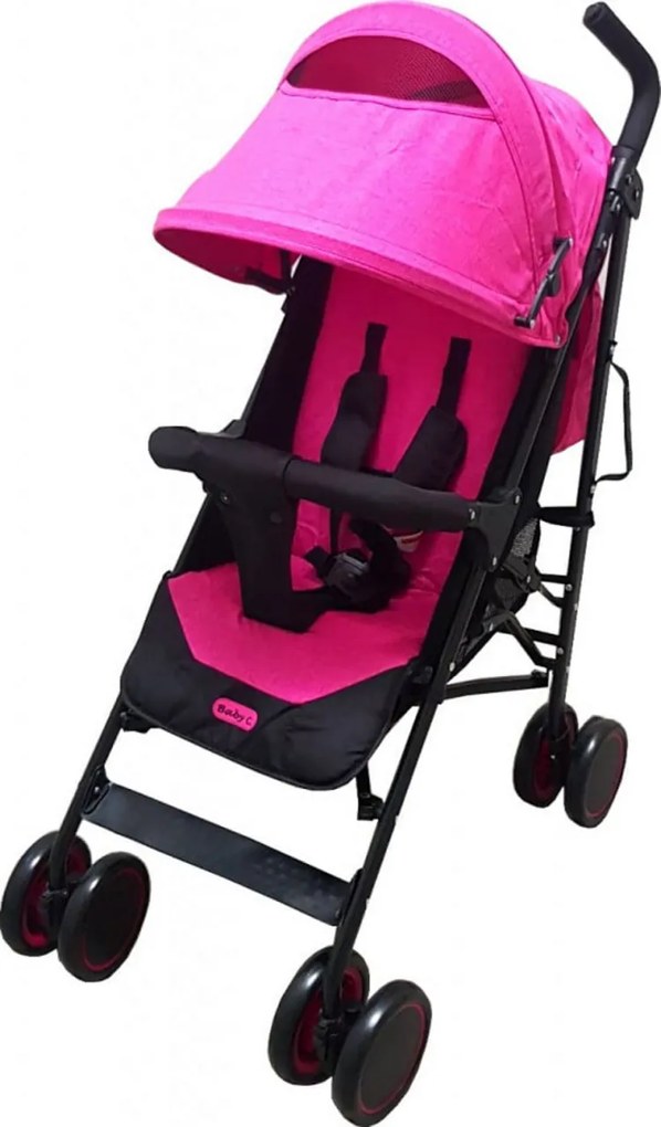 Carucior sport tip umbrela Baby Care™ PRO 803B, Spatar reglabil in 7 trepte, Pozitie somn, Amortizoare, Frana picior, Pliabil, Fucsia