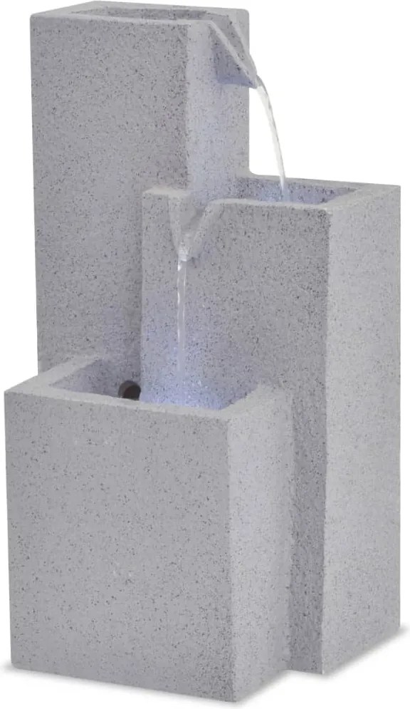 vidaXL Fântână de interior, polirășină, iluminare LED