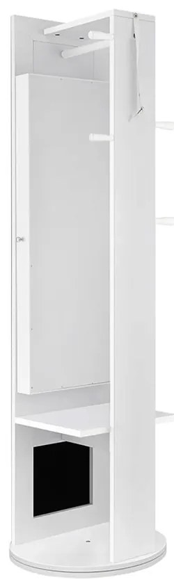 Dulap de bijuterii rotativ cu oglindă întreagă și cuier