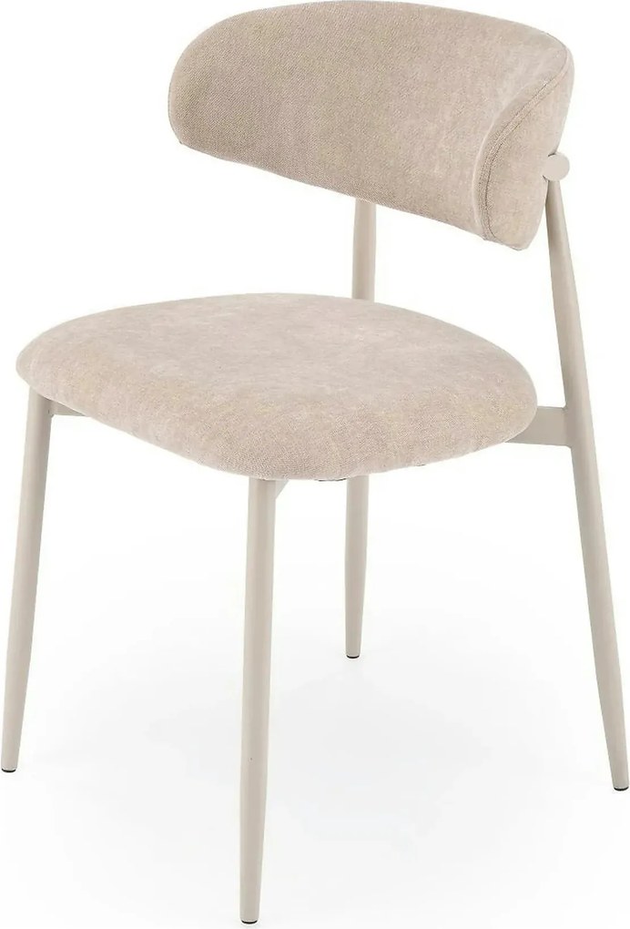 Scaun K607, bej/casmir, stofa clasica/metal, 52x50x78 cm