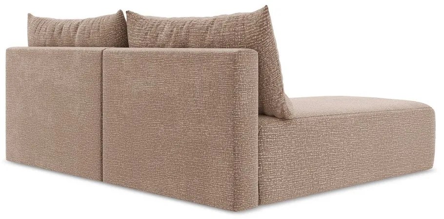 Colțar maro deschis extensibil/cu spațiu de depozitare (cu colț pe partea stângă) Kalena – Makamii