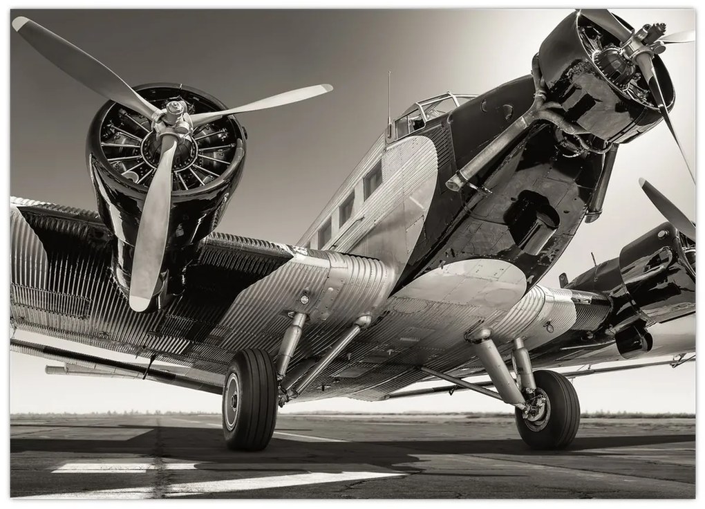 Tablou pe sticlă - Avioane istorice (70x50 cm)