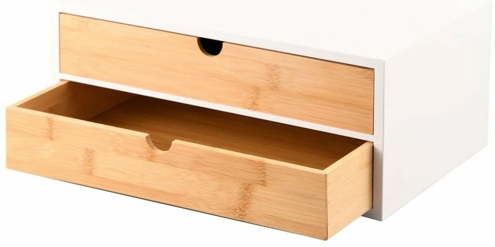 Kesper 58955 Organizator cu 2 compartimentebambus, 33 x 21 x 13,5 cm