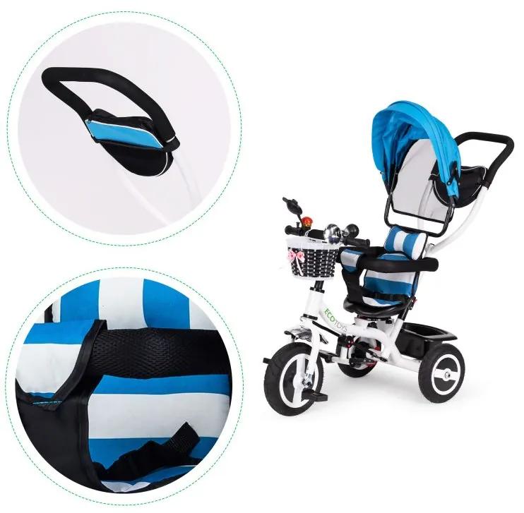 Tricicleta cărucior albastra ECOTOYS