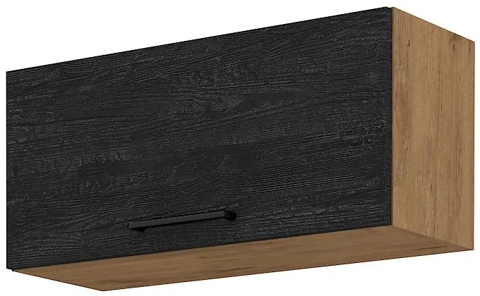 Dulap superior de bucătărie Virion 80 GU 36 1F (Stejar lancelot + lemn închis). 1046299