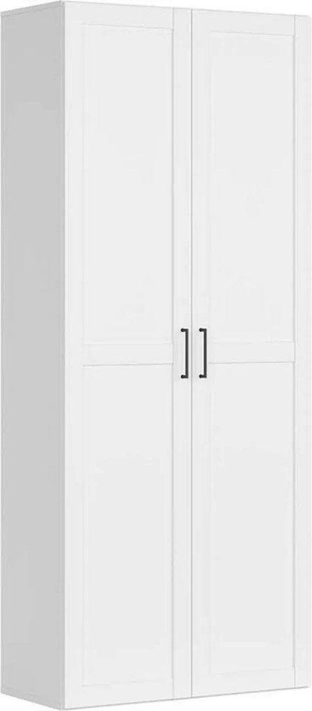 Dulap FLEX, alb, PAL, cu 2 usi, 100x45x240 cm