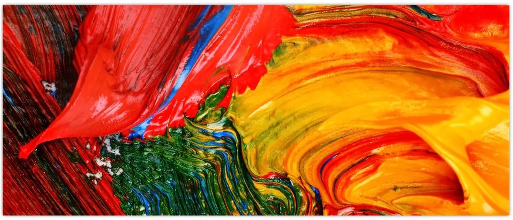Tablou - Abstractizare albăstrire cu o perie (120x50 cm)