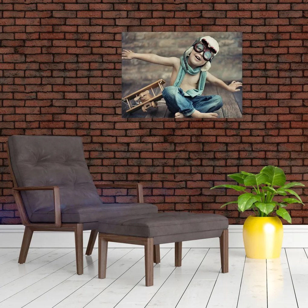Tablou - Tânăr aviator (70x50 cm)