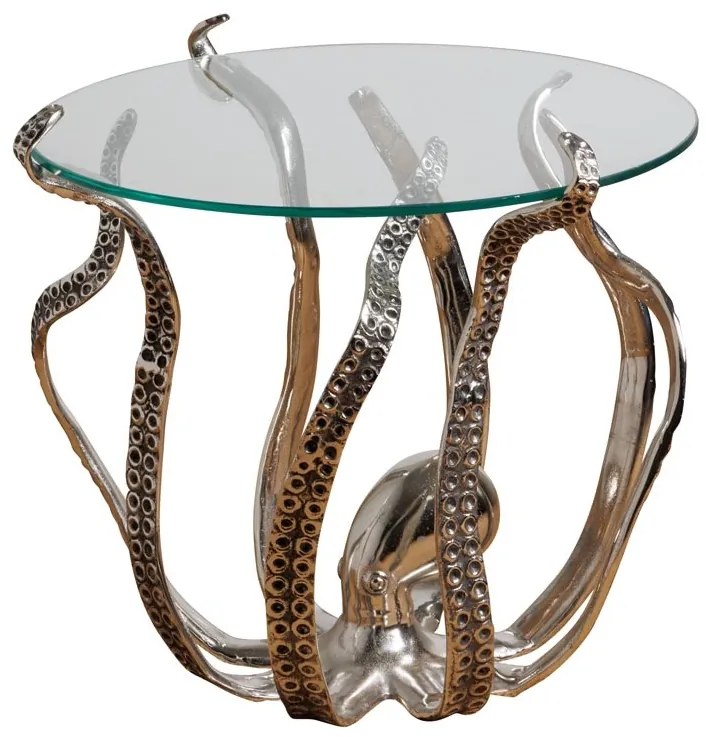 Masuta laterala, din aluminiu si sticla, Octopus