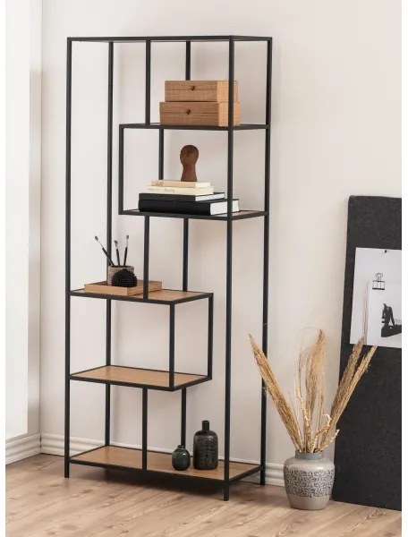 Bibliotecă SARON stejar/negru