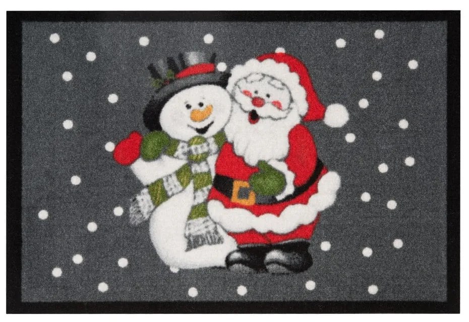 Covoraș intrare Hanse Home Santa and Snowman, 40x60 cm