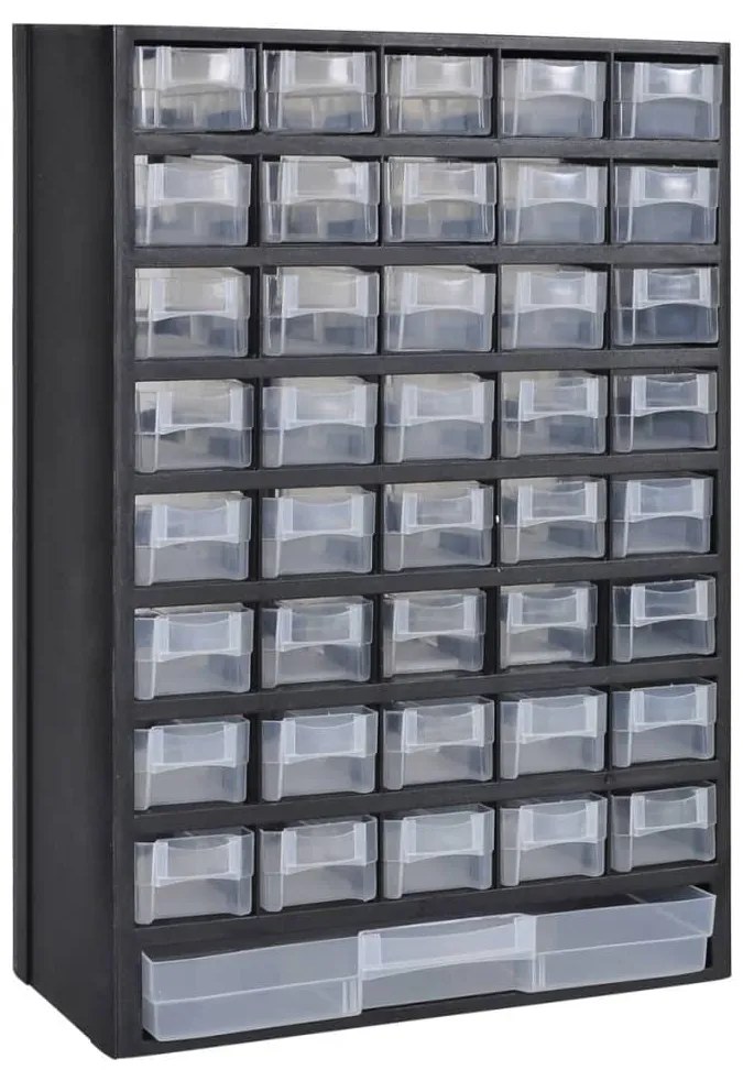Dulap pentru unelte cu 41 sertare din plastic