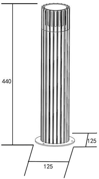 Lampă de exterior KUUSAMO 1xE27/20W/230V 44 cm IP54 graphite