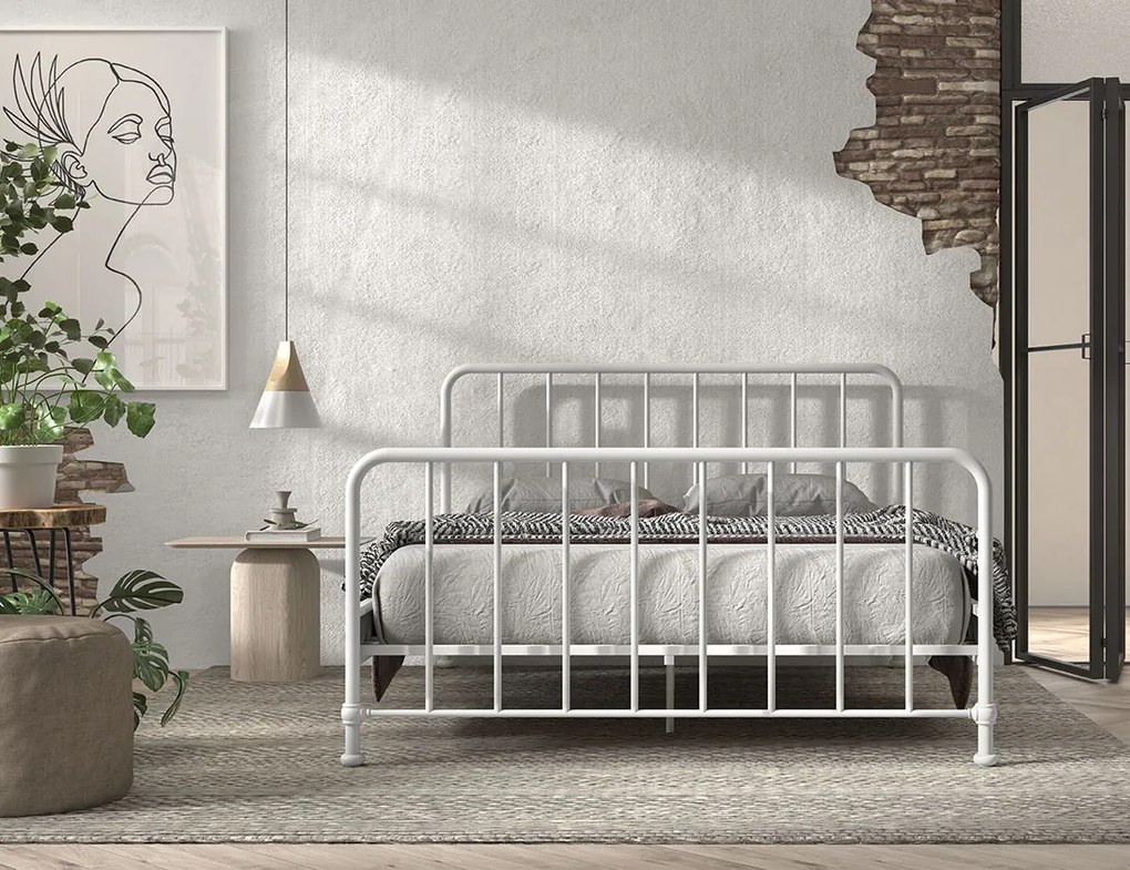 Pat Metalic, Alb, 160 x 200 cm (Metal) – BRONXX – Vipack