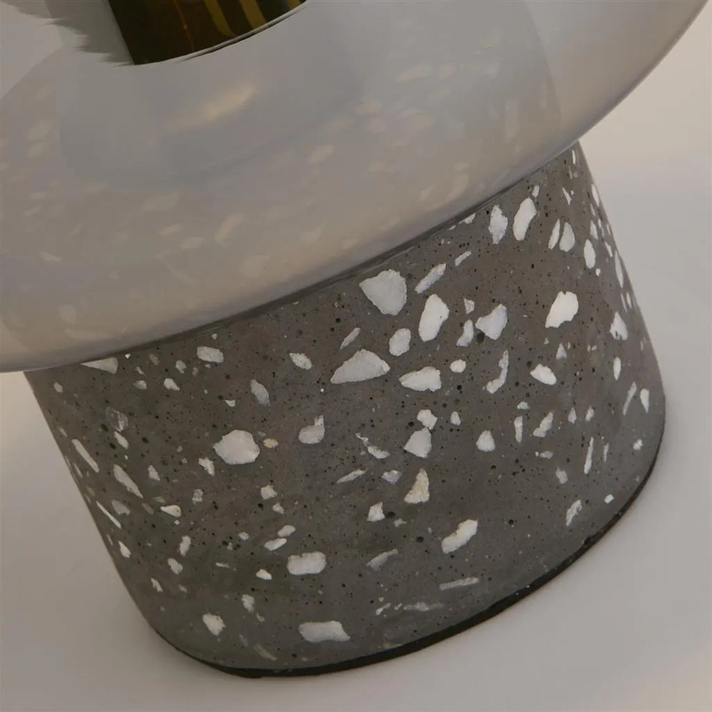 Veioza/Lampa de masa design decorativ Vessel fumuriu