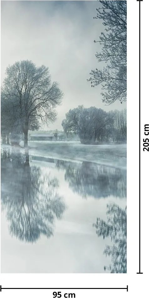 Fototapet pentru ușă - Natura iarna (95x205cm)