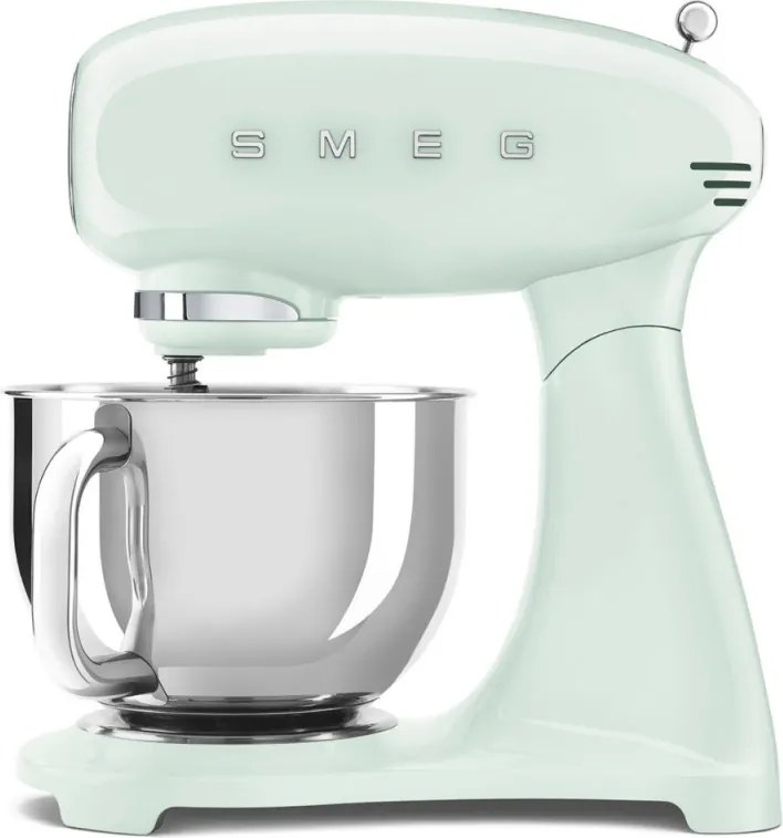 Mixer planetar SMEG SMF03PGEU, 800 W, 4,8 l, 10 viteze, Functie de pornire treptata, Verde pastel