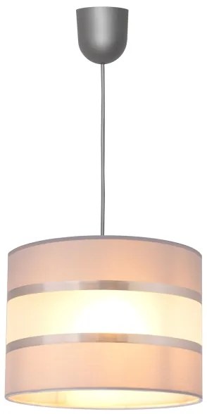 Lustră pe cablu HELEN 1xE27/15W/230V d. 20 cm gri/argintie