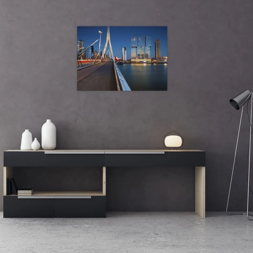 Tablou - Amurg în Rotterdam, Olanda (70x50 cm)