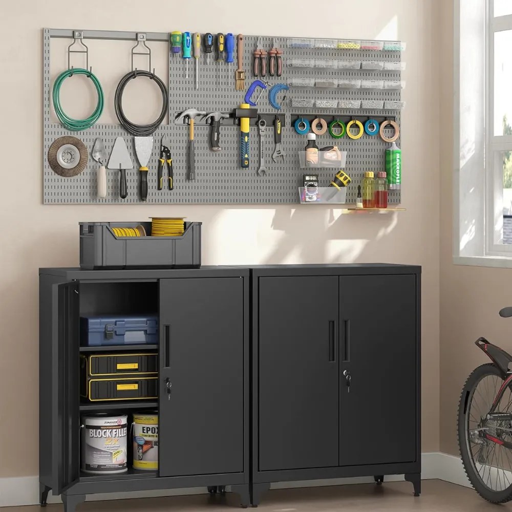 Dulap metalic multifuncțional RAVEN, 40x80x90 cm, negru SongmicsHome