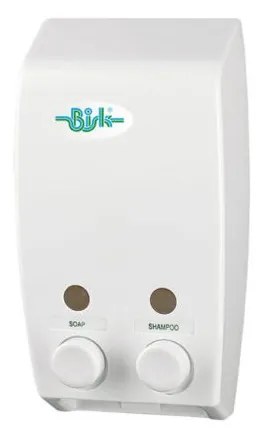 Dozator sapun dublu alb Bisk White Master