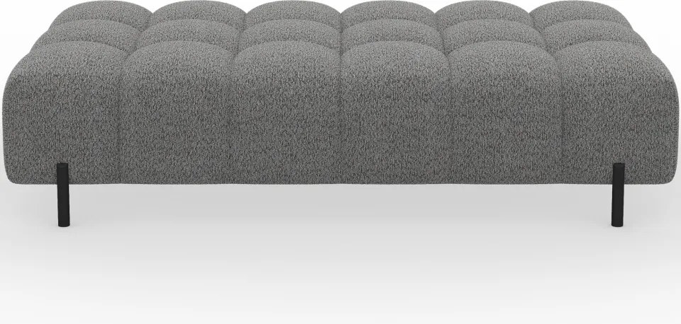 Taburet Tapitat cu Picioare Ferivo, gri bouclé – Royal 03