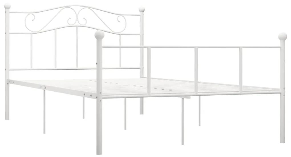284518 vidaXL Cadru de pat, alb, 120 x 200 cm, metal