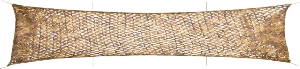 vidaXL Plasă de camuflaj cu geantă de depozitare, nisipiu, 706x140 cm