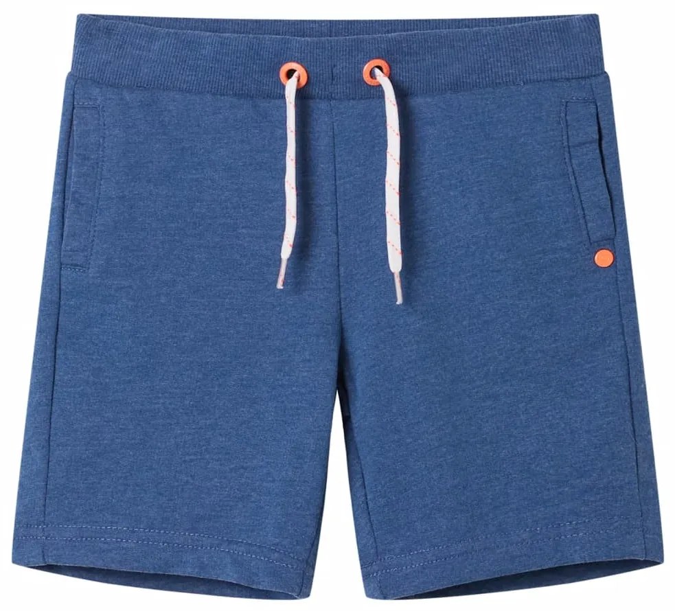 Pantaloni scurți pentru copii cu șnur, albastru melanj închis, 104