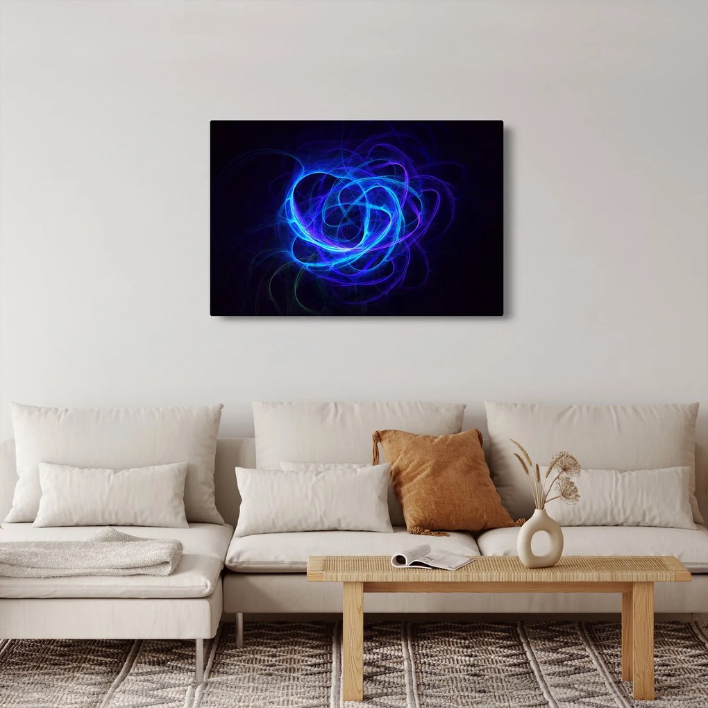 Tabloul cu ghem albastru abstract (90x60 cm)