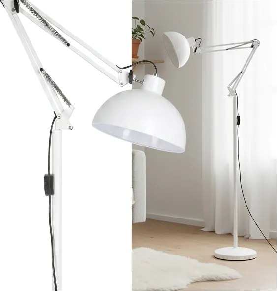 BRILAGI - Lampă de podea flexibilă TASKER 1xE27/60W/230V 157 cm albă