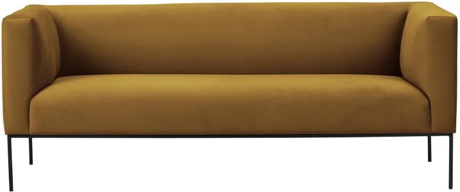 Canapea din catifea cu 2 locuri Windsor & Co Sofas Neptune, galben