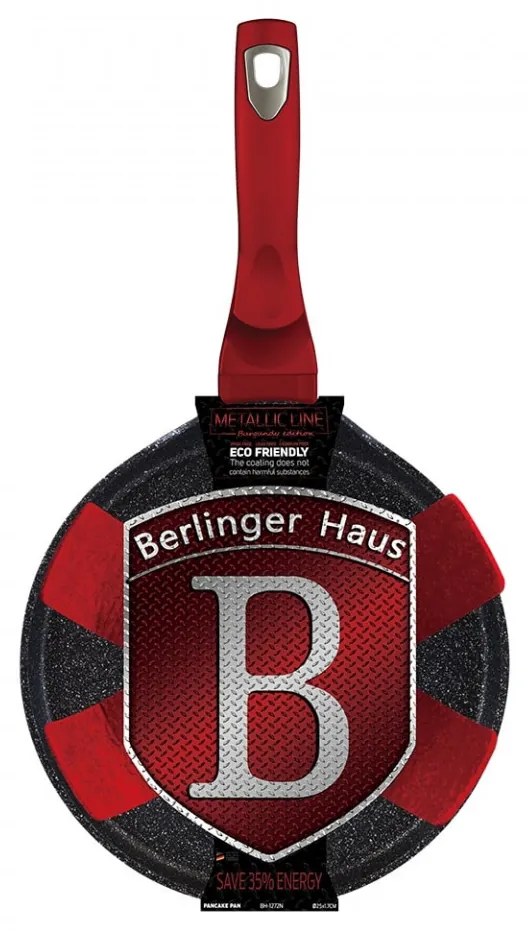 Tigaie de clatite 25 cm Burgundy Metallic Line Berlinger Haus BH 1272N