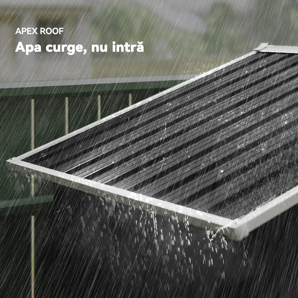 Outsunny Căsuță de Grădină, Magazie pentru Unelte, Oțel, 194x107x191 cm, Gri | Aosom Romania