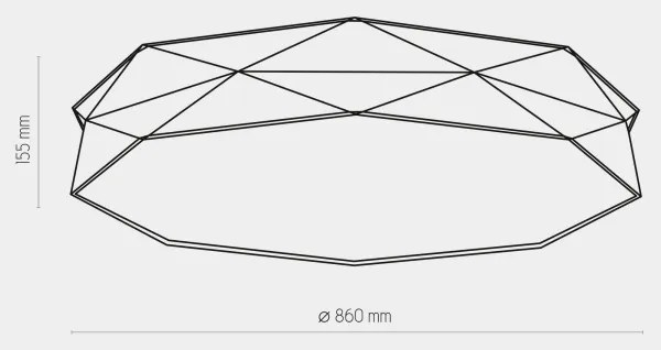 Plafonieră KANTOOR 6xE27/15W/230V gri