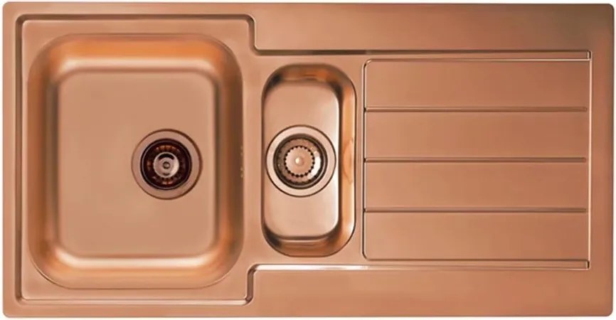 Chiuveta inox Alveus Monarch Line 10 finisaj cupru 98x50 cm