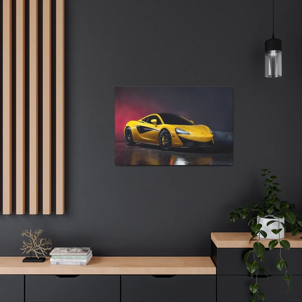 Tablou Canvas Yellow Mclaren 120x80 cm