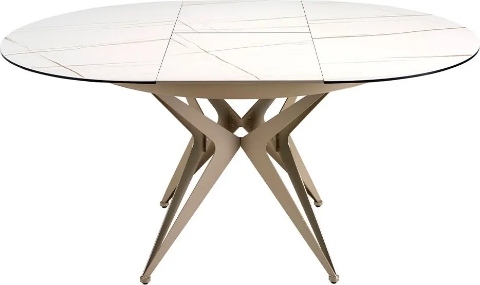 Masa extensibila deosebita design LUX Porcelain Marble 120-170x120cm