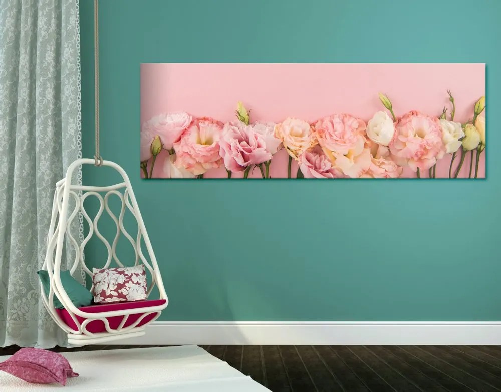 Tablou flori pastel înflorite