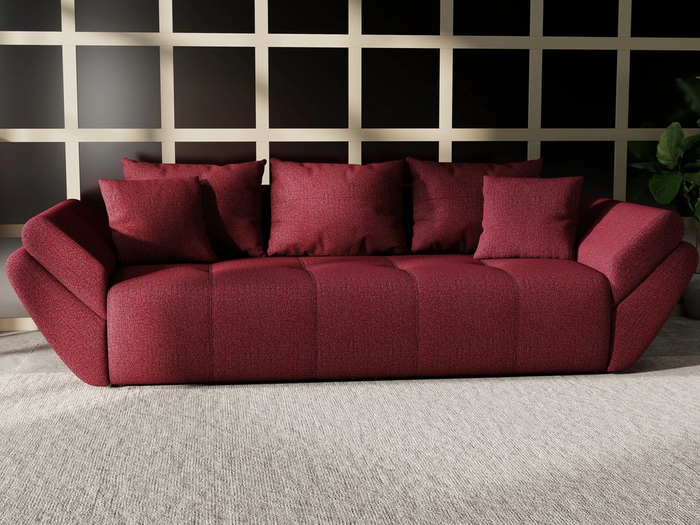 Canapea extensibilă dumonde cu ladă de depozitare si sezut confortabil din spuma high-density, Berlin Enjoy Winery 250x100 cm