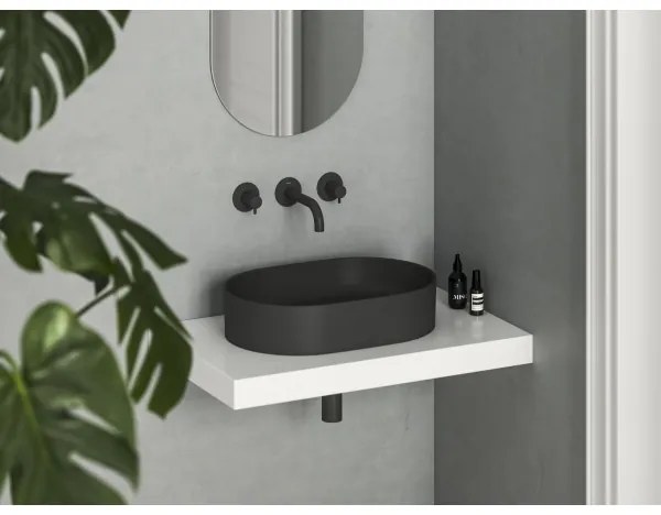 Ravak XJX0D155000 - Lavoar pentru blat CERAMIC SLIM 55 x 37 cm ceramică/negru