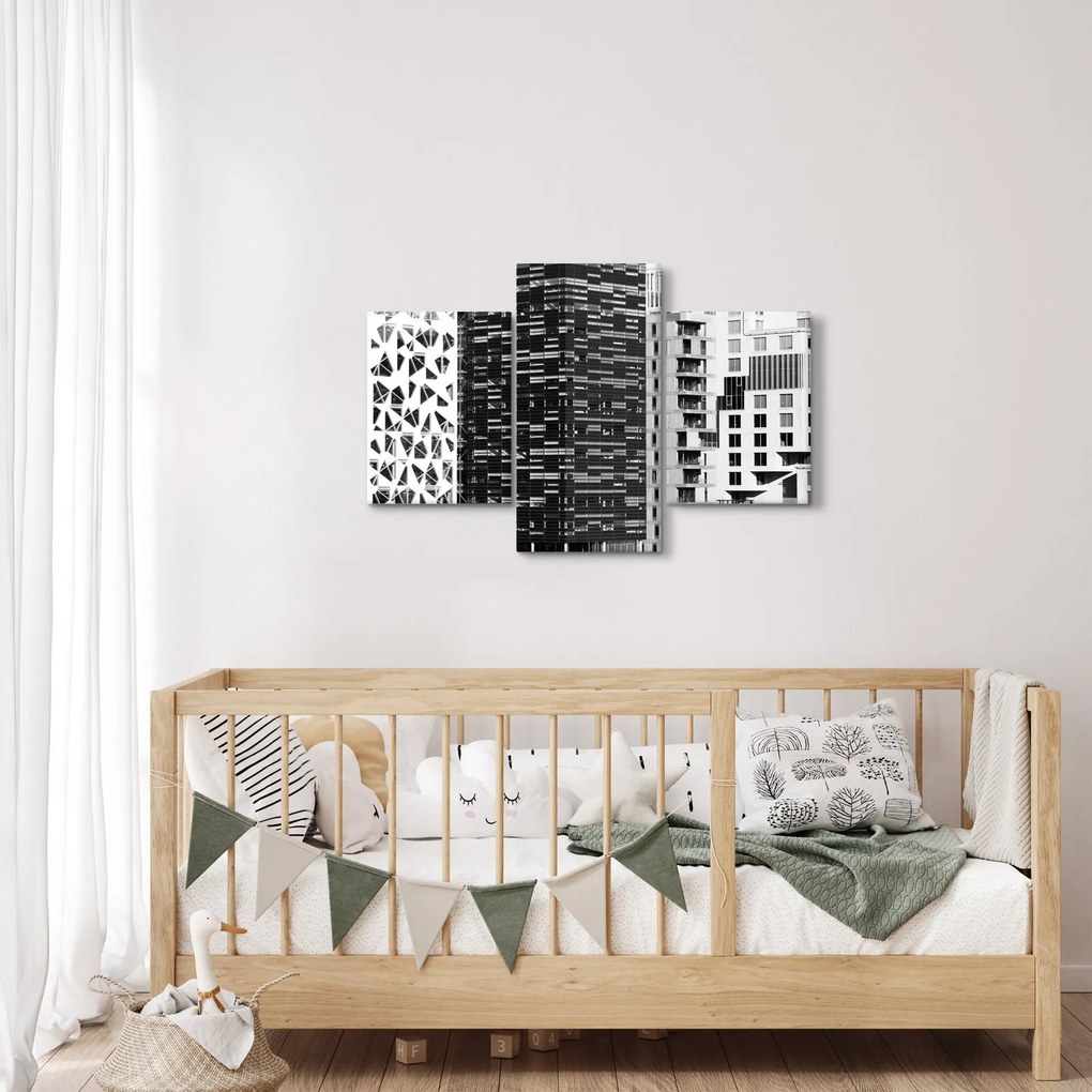 Tablou cu arhitectura alb neagră (90x60 cm)