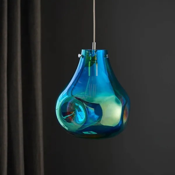 Lustră pe cablu Endon 99791 EUROPA 1xE27/10W/230V albastru