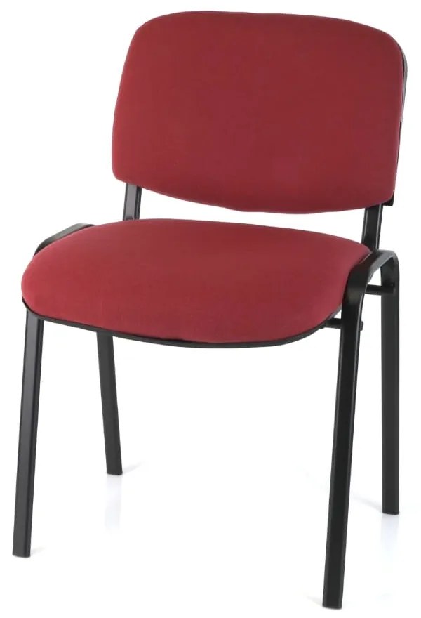 Scaun de conferinta Viva N, picioare negre, rosu
