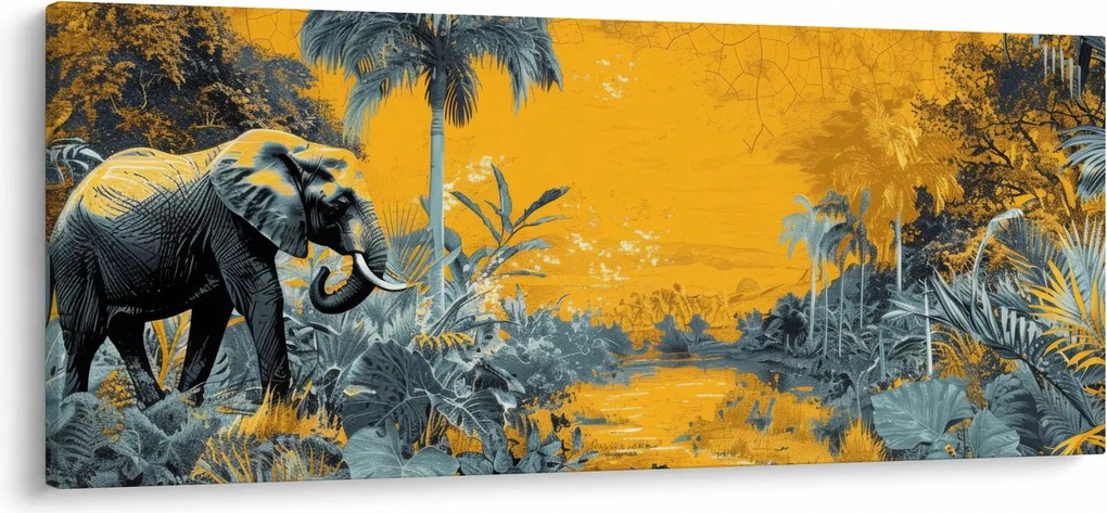 Tablou - Elefant în natură (120x50 cm)