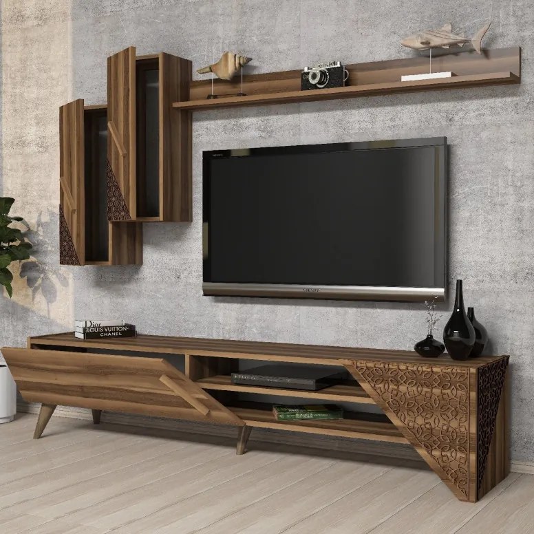 Ansamblu Comoda TV Beril Walnut