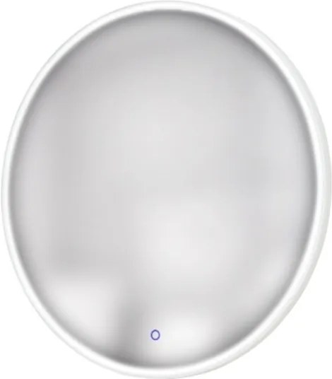 Oglinda rotunda LED argintie din metal 80 cm pentru perete Illuminated Mirror Maxlight